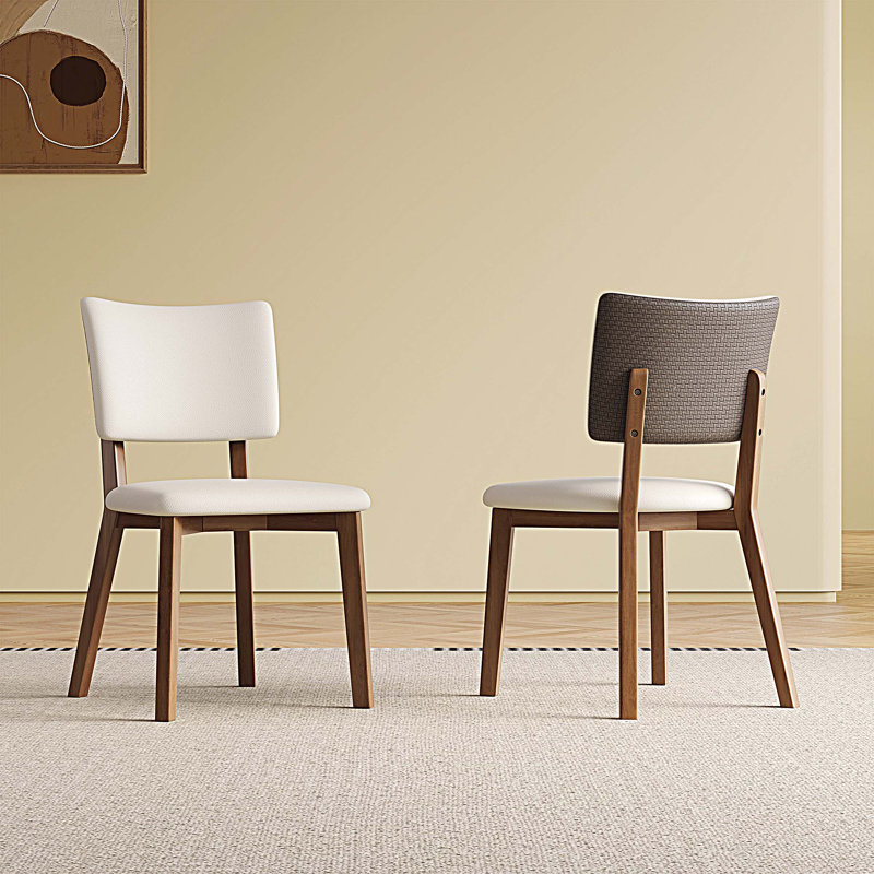 Ensemble de 2 chaises de salle à manger en bois massif