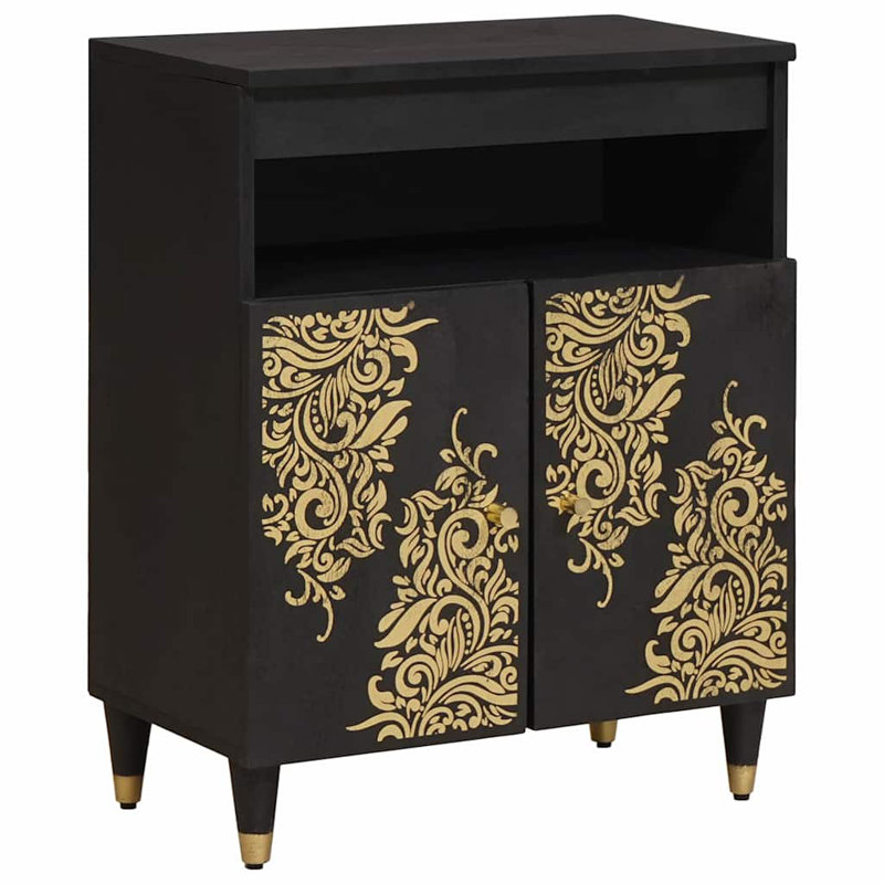 Solid Wood Rectangle Accent Cabinet