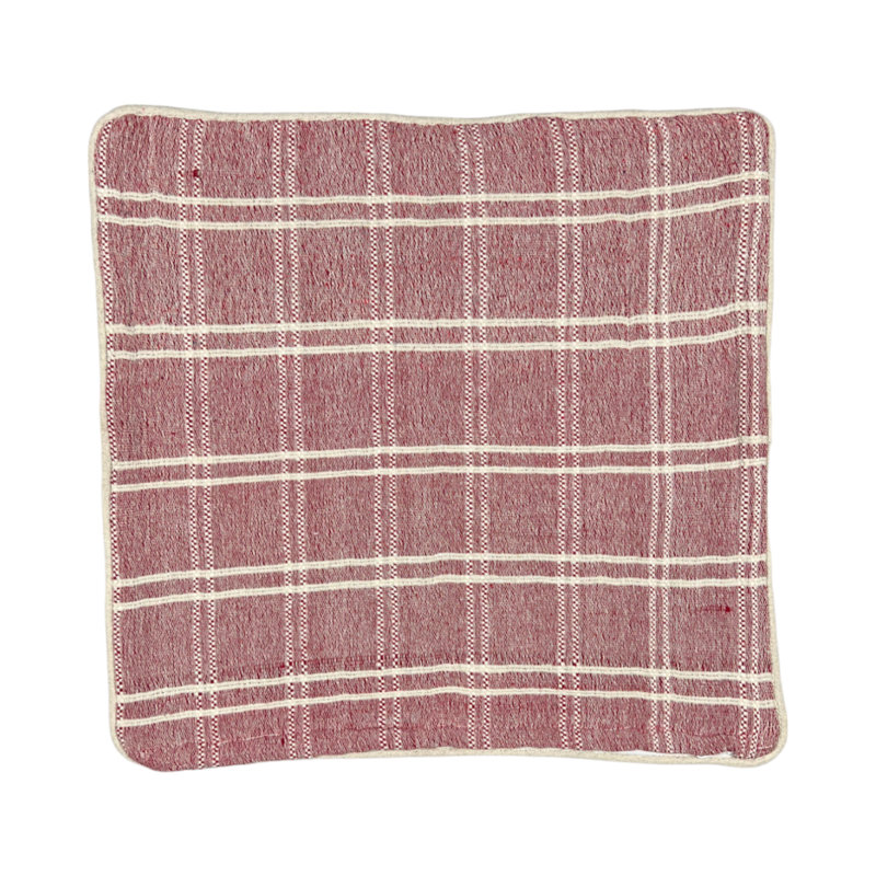 Elburn Plaid Pink Square Cushion, 55cmH x 55cmW