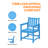 SeeHill HDPE Dining Chair Set of 4, Outdoor Dining Chair with Deep Seating, All Weather HDPE Patio Dining Chairs, Ergonomic Outdoor Chairs Furniture for Backyard, Poolside, Garden, Deck-1965396622