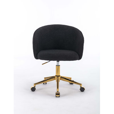 Chaise de bureau pivotante à 360 ° en métal, chaise de bureau moderne pour petits espaces, salon, chambre à coucher, coin lecture