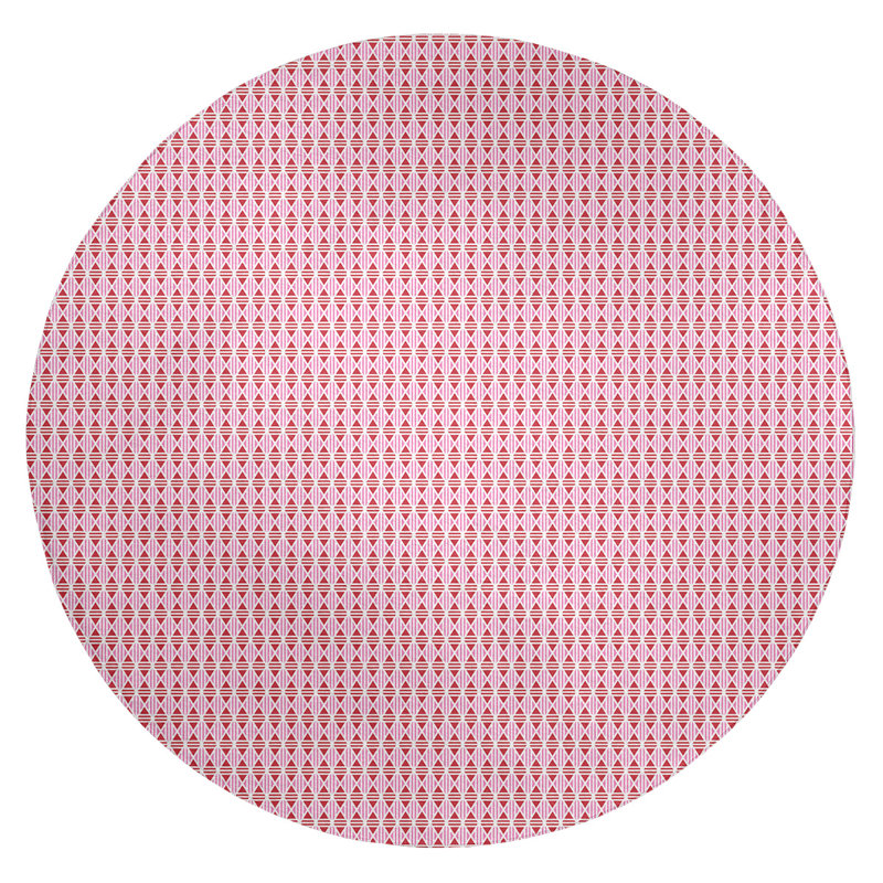 Chenille Geometric Indoor Rug, Round 5'