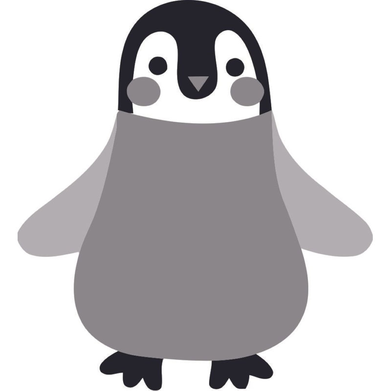 Adhésif décoratif bébé pingouin, H 40 po x l 20 po