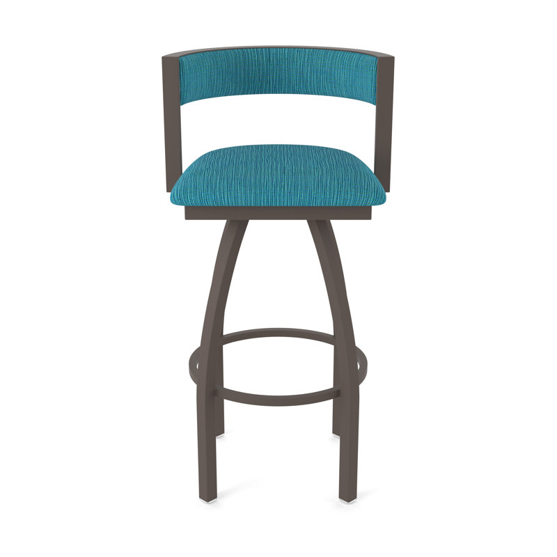 Tabouret Artémis, Bronze, Tabouret de bar (siège d'une hauteur de 36 po), Tissu - marée graphique
