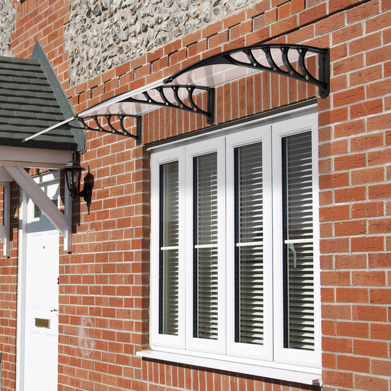 Housse de pluie pour porte et fenêtre 78,74 po x 39,37 po x 9,84 po - Protection contre la pluie / le soleil Facile à installer pour la maison
