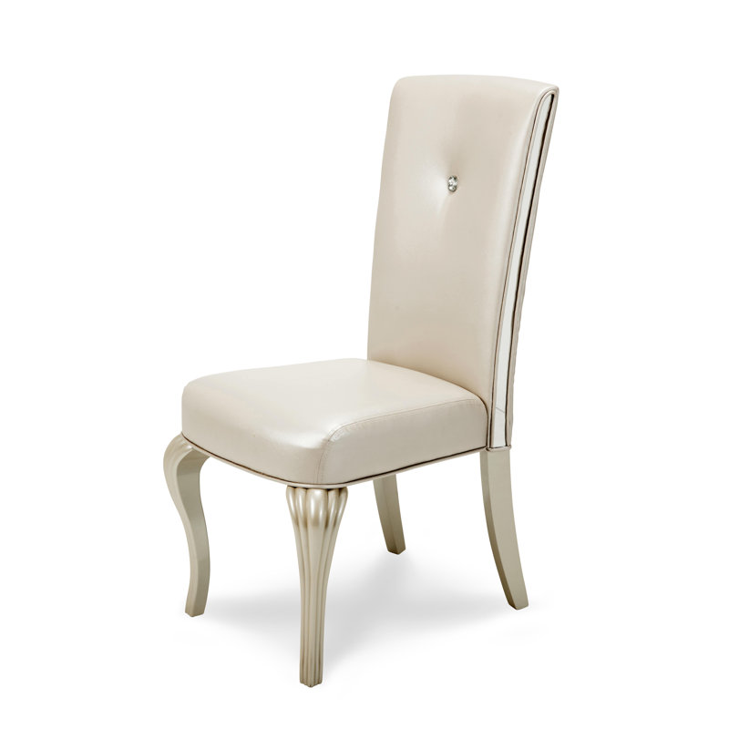 Hollywood Loft Upholstered Dining Chair, Pearl
