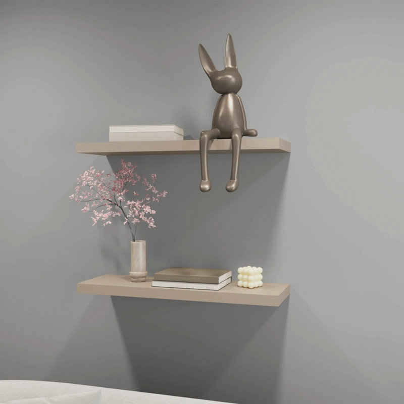 Tablettes flottantes, assemblage rapide (tous les accessoires inclus), design moderne minimaliste pour le bureau, le salon et la chambre à coucher