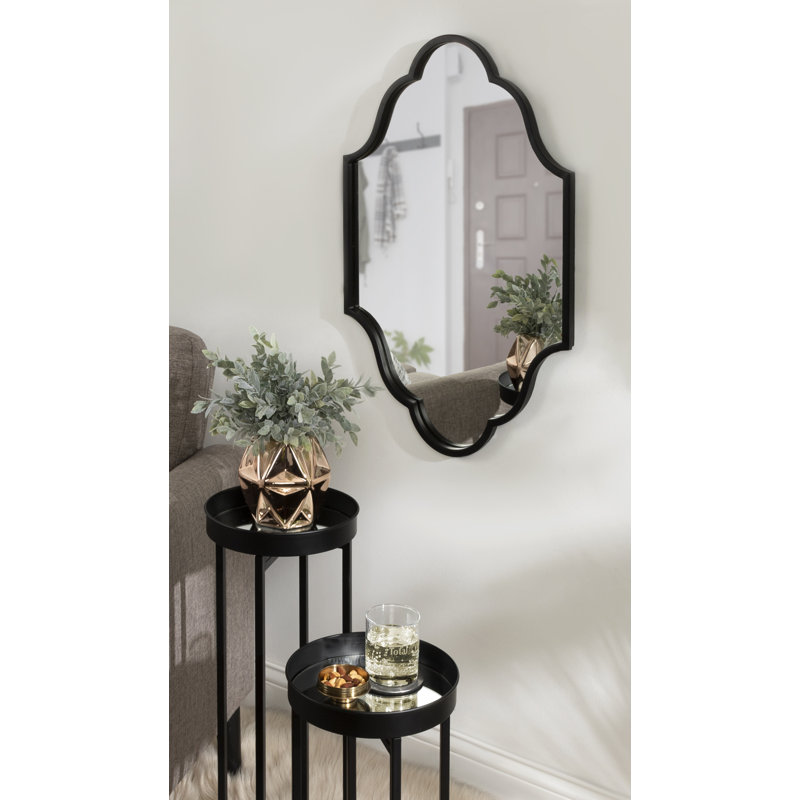 Miroir d'appoint Passabe Glam, Noir, 20 po x 30 po
