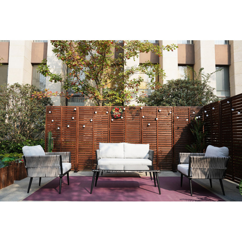 4 - Person Patio Conversation Set with Cushions