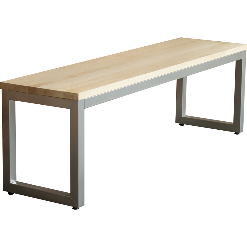 Banc Billie-Jade, Noir texturé, Érable, H 17 po x l 42 po x P 14 po