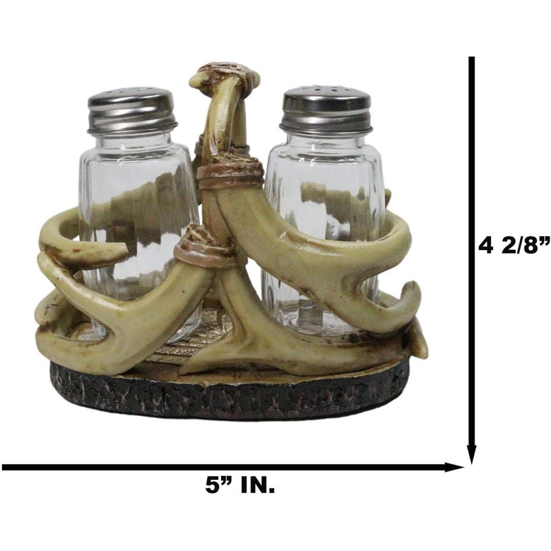 Ensemble de figurine de porte-cerfs en verre Western
