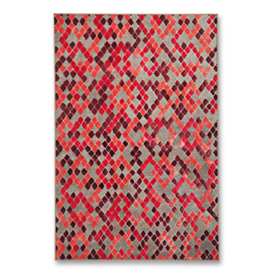 Tapis noir tissé à carreaux lavables Mosso