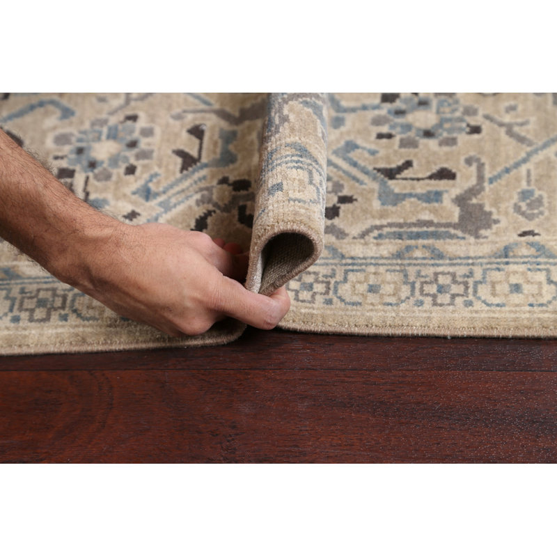 Tapis oriental beige / gris en laine