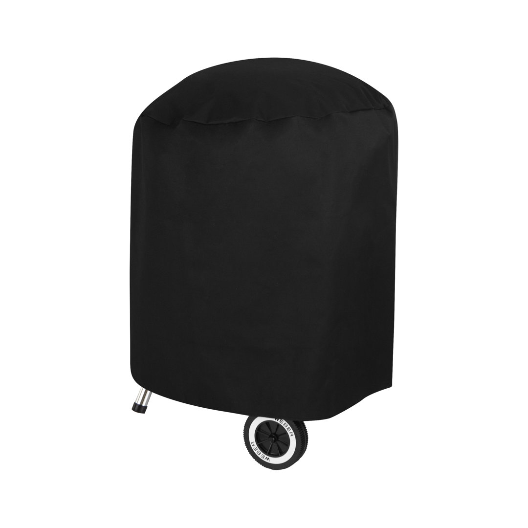 Modern Leisure Chalet Round Charcoal Grill Cover, 27" Diameter x 40"H, Black Rebrilliant
