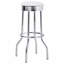 Tabouret de bar pivotant rembourré en métal (ensemble de 2)