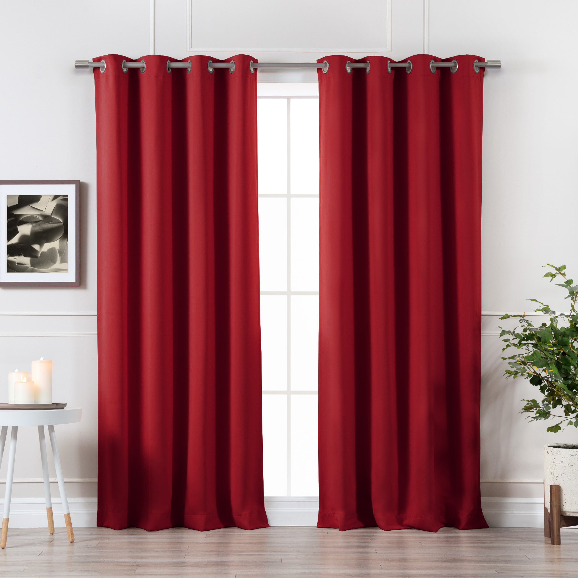 Schaeffer Blackout Curtain, Cardinal Red, 52" W x 84" L