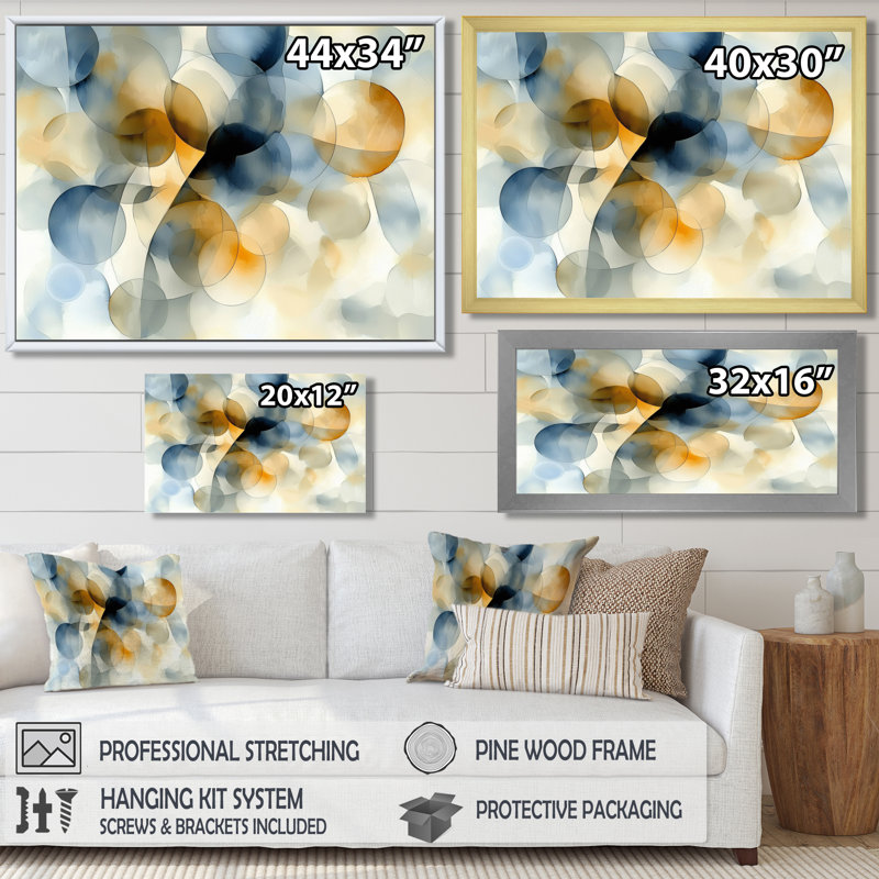 «Celestial Bloom Of Liquid Ink Galaxy II», reproduction sur toile géométrique abstraite, 24" H x 32" W, Gold