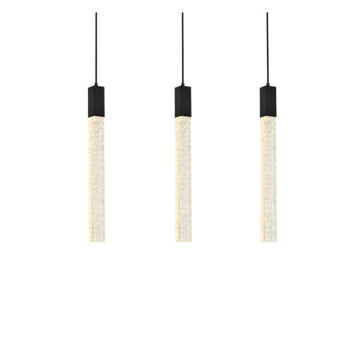 Luminaire suspendu pour îlot de cuisine 3 lumières Aliha