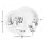 Service de vaisselle léger en porcelaine os 12 pièces Snowman Forest, service pour 4