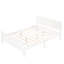 Lit plateforme double en bois avec tête de lit et lattes de bois-431578599-431578596