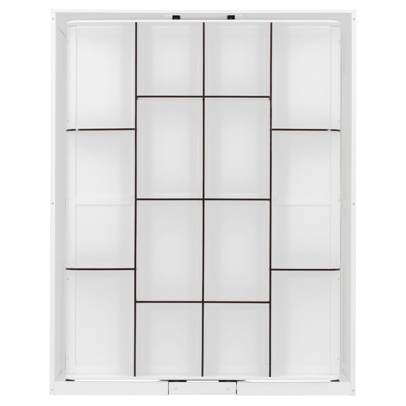 Lit escamotable avec supports de rangement cachés, lit mural multifonctionnel peu encombrant pour le bureau à domicile et les petites pièces