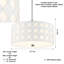 Patchwork - luminaire suspendu 3 lumières 22 po