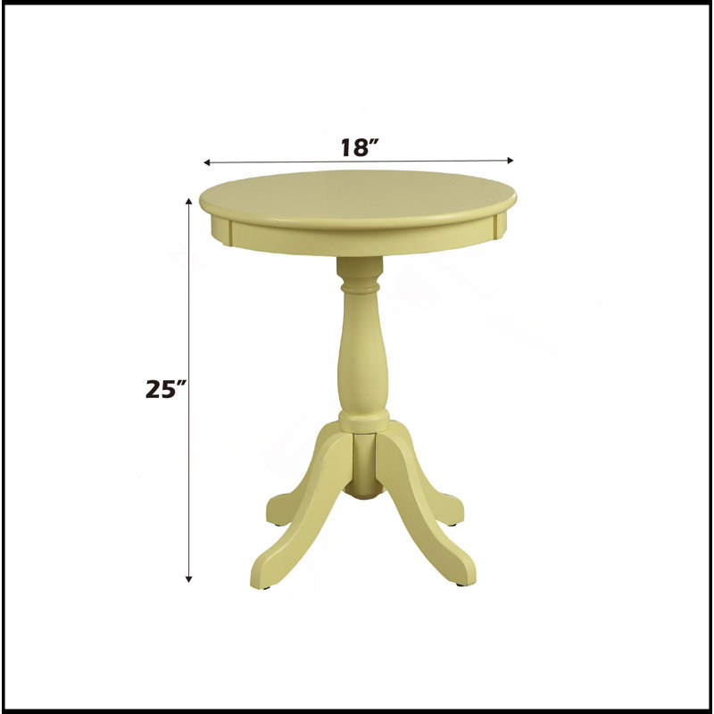 Table d'appoint à finition jaune clair Alger