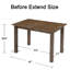 Table de salle à manger extensible rectangulaire en bois massif-129240761