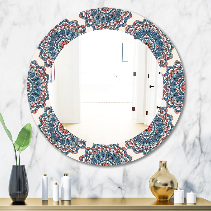 Miroir mural oriental oriental, H 31,5 po x l 23,7 po