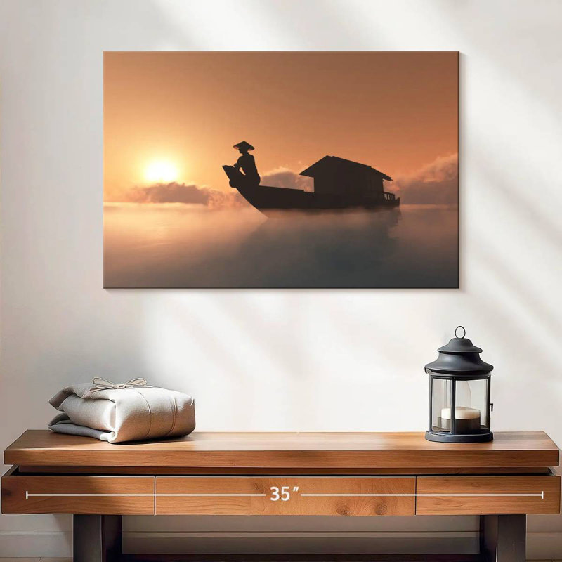 Senne Foggy Sea Fishing, 16" H x 24" W