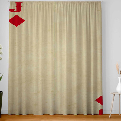 Jack of Diamonds Blackout Window Curtain Pair | Home Decor