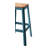 Natural & Teal Finish Bar Stool