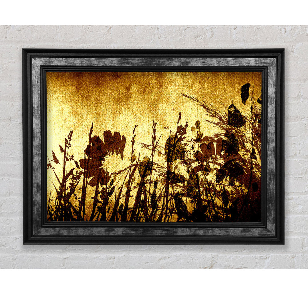 Golden Light Flower - Einzelner Bilderrahmen Kunstdrucke