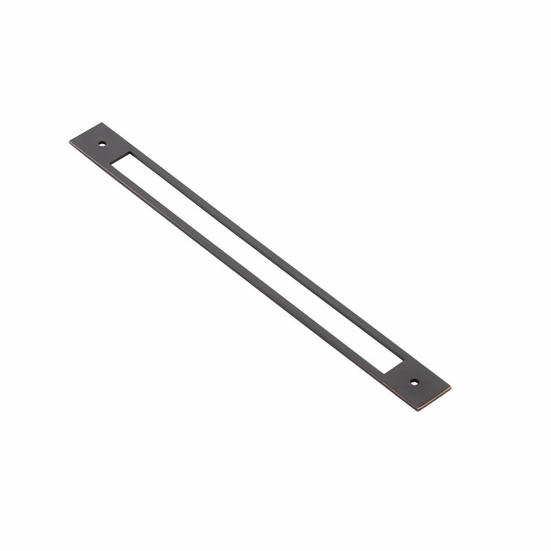 Plaque arrière pour poignées de tiroir / tiroir Emtek, Bronze huilé, H 11,25 po x l 1 po