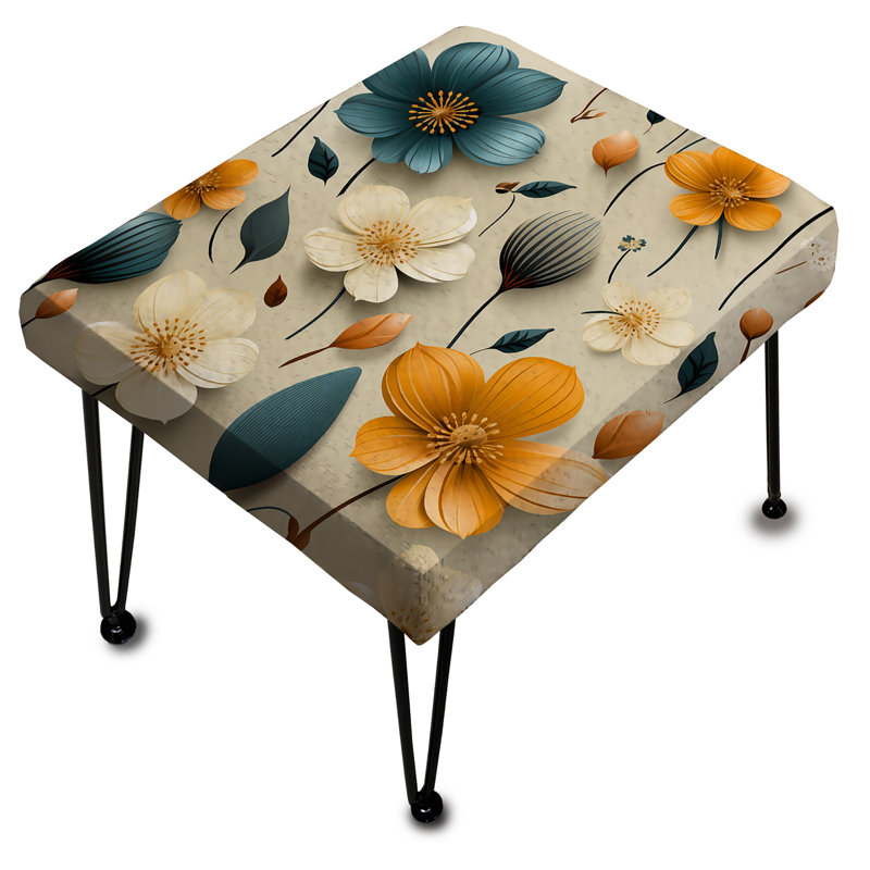 Repose-pieds Mod Floral Nostalgia - Mid-Century