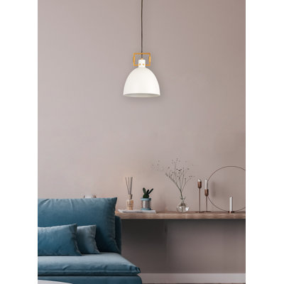 Luminaire suspendu en laiton antique 1 lumière
