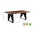 Chaliyah Solid Wood Top Metal Base Dining Table-957116842