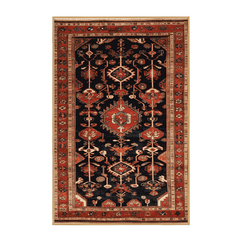 Machine Washable Turkish Brown Area Rug, Rectangle 2' x 3'