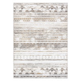 Boho Machine Washable Rug with Rubber Backing for Living Room Non-Slip Dining Room Rug Easy-Cleaning Brown Floor Carpet for Bedroom Dining Room Office Nursery Playroom