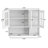 Bathroom Wall Cabinet, 3-Door Wooden Wall Cabinet with Open and Hidden Storage Space-947512645
