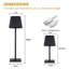 Lampe tactile imperméable à l'eau pour la maison, 4000 mAh 3W Lampe de table à piles portable sans fil-129686254