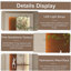 Adjustable 3-Color LED Sandstone Wall Decor with Simulated Green Plants - 3D Art Sculpture, Glass Vase & Rabbit Statue, Remote Control Light Strips for Living Room, Bedroom, Hallway