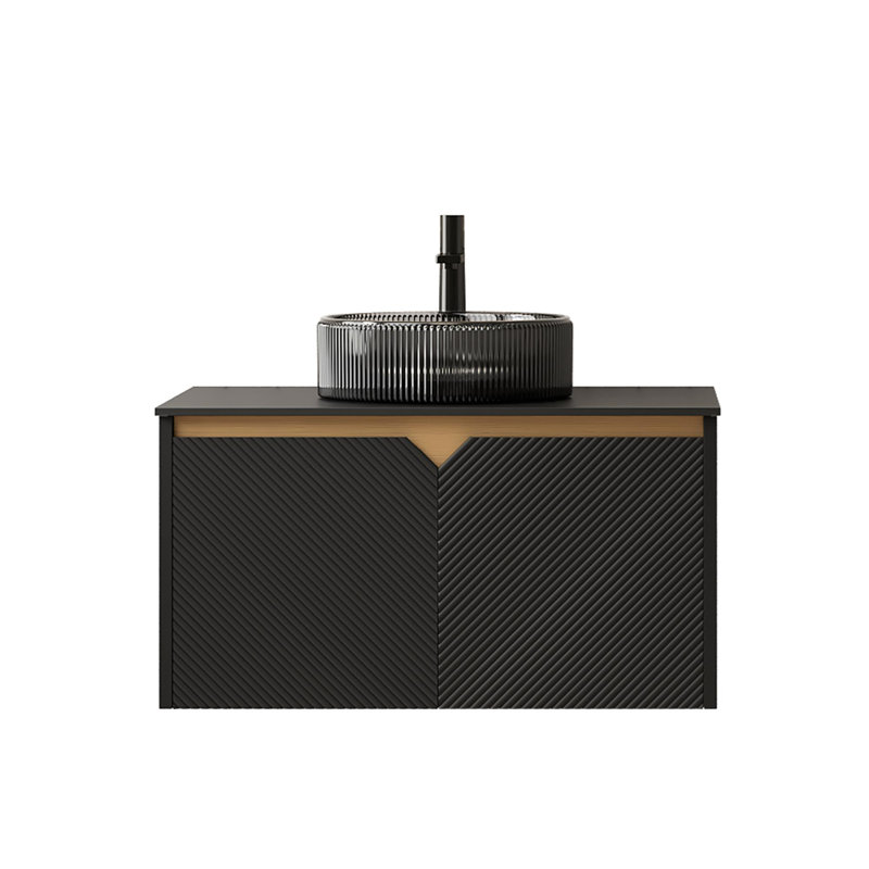 Meuble-lavabo artistique avec symétrie diagonale, 30"