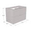 Ensemble de meuble-lavabo simple 31,5 po avec plateau Kareema-743842186-743842187