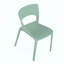 Chaise d'appoint simple en polypropylène - conception monobloc pour l'intérieur et l'extérieur, convient aux salons, salles à manger, jardins, terrasses et autres (ensemble de 4)-765962913