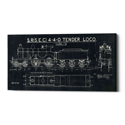 « ii », impression sur toile Train Blueprint