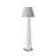 Lampe sur pied en résine blanche avec abat-jour gris de 61 po de style contemporain Marshall