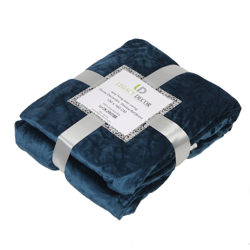 Couverture , Bleu / blanc