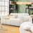 Modern Lambswool Upholstered 2 - Seat Cloud - like Sofa for Living Room-White-453912767