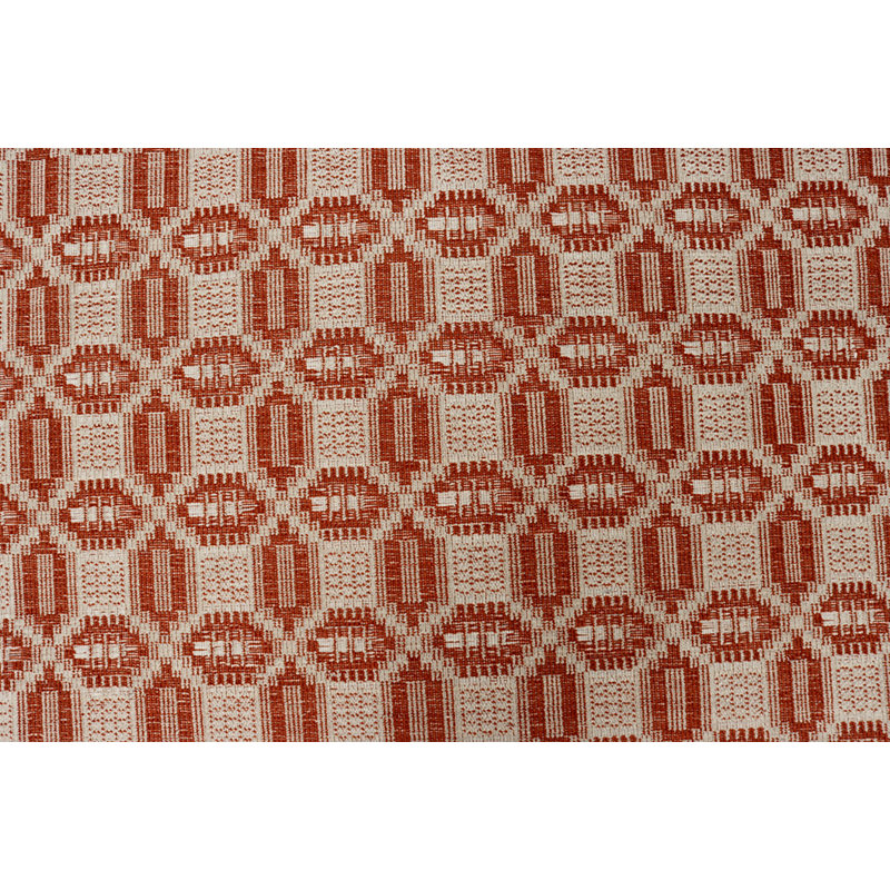 Lover's Knot Coverlet II Geometric Area Rug 7'6 x 9'6 in Rust